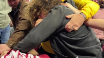 Basketball Fans Fight Nazi Sympathizer