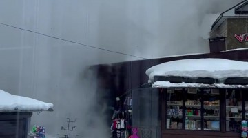 Controlled Avalanche at Cheget Glade Ski Resort