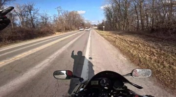 Motorcyclist Avoids Head-on Collision With Illegally Passing Car