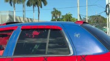 Superhero Drives Spider Mobile