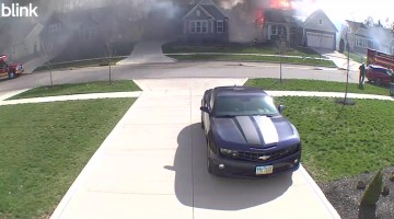 House Fire Caught on Home Security Camera