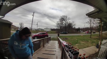 Doorbell Cam Catches a Close Call With a Tire