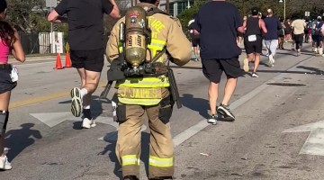 Firefighter Running Half Marathon in Full Gear