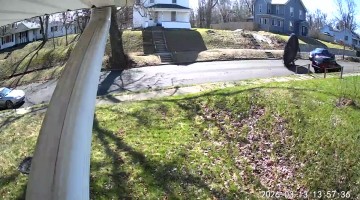 Runaway Trampoline Covers Parked Car