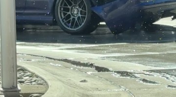 BMW M3 Rear Bumper Tears Off at Car Wash