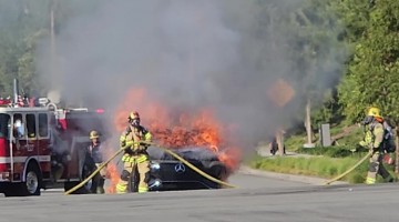People Escape Mercedes EV Shortly Before it Bursts Into Flame