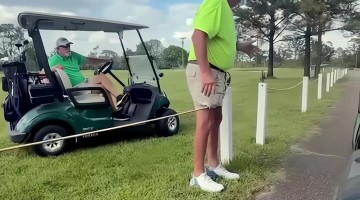 Old Guy Freaks Out at Golf Course