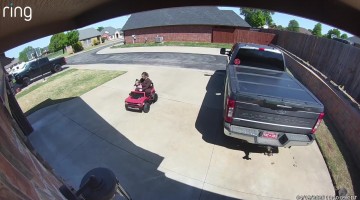 Mom Flips Toy Truck With Daughter