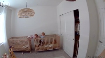 Toddler Twins' Crib Escape