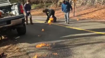 Backpack Blower Catches on Fire