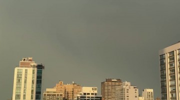 Double Rainbow Over Chicago Skyline