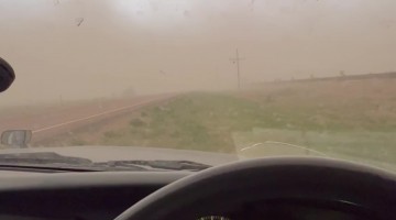 Driving Through a Dust Storm in Montana