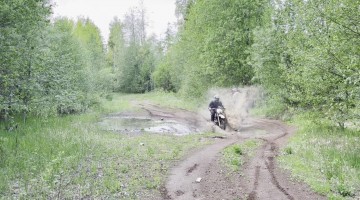 Dirt Biker Clotheslined By Tree Branch