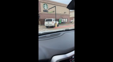 Impatient Driver Cuts in Line at Starbucks