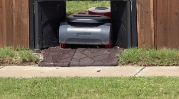 Robot Lawn Mowers Have Their Own Door