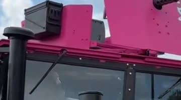 Pretty Pink Combat Humvee
