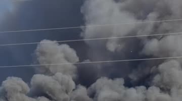 Eyewitness Documents Massive Warehouse Fire