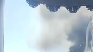 Car Burning After Crash