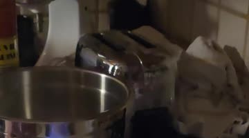 Flambe Disaster Sets Countertop on fire
