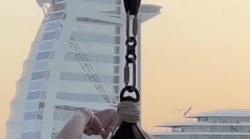 Hair Hanging at Sunset in Dubai