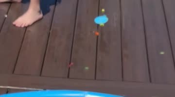 Water Balloon Fight with the Fam