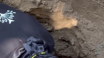 New Guy Unclogs a Drain Pipe