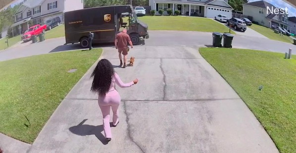 Tiny Dog Tries to Join UPS Delivery Driver Mid-Route