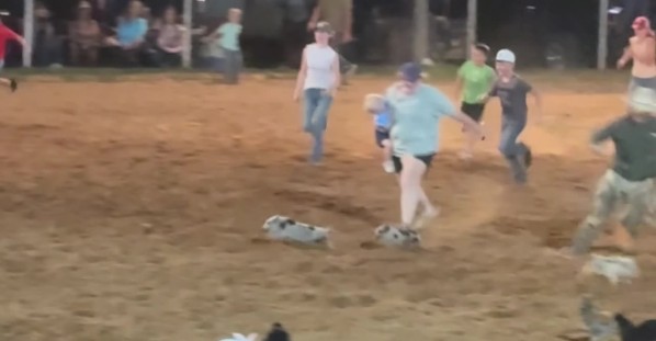 Mom Gets Competitive in Rodeo Competition