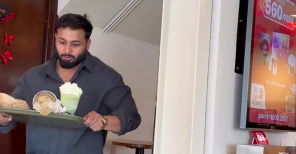 Man Trips and Spills Fancy Coffee Drinks