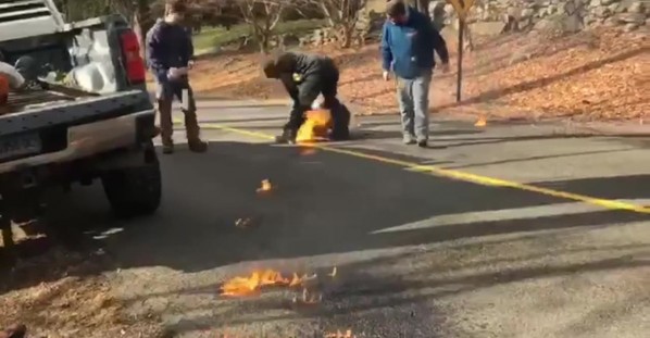 Backpack Blower Catches on Fire