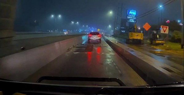 San Antonio Driver Runs Over Construction Barrier