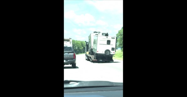 Trailer Hauling Campers Unsecured