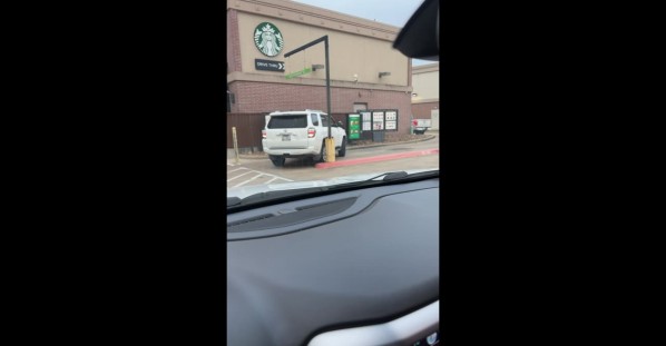 Impatient Driver Cuts in Line at Starbucks