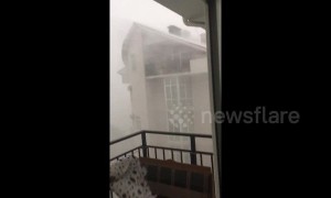 Extreme high winds blast through Krasnodar, Russia