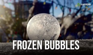 Compilation Captures The Formation Of Frozen Wintry Bubbles