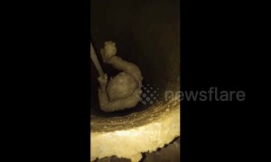 Lucky man pulled out of 80 ft deep pit – alive