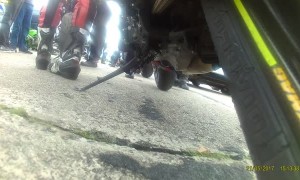 Popping a Wheelie at 218 MPH