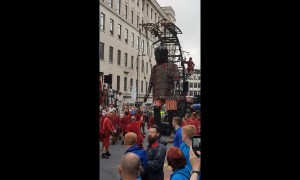 Thousands watch as 'Giants of Liverpool' hit the streets