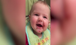 Baby Makes Cutest Faces When Trying New Food