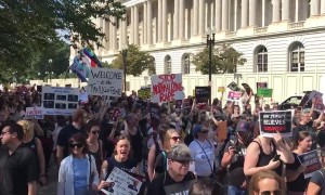 Thousands protest against Trump's Supreme Court nominee on Capitol Hill