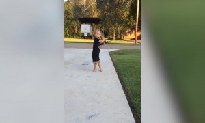 Little Boy Is EXCITED About His Imaginary Catch