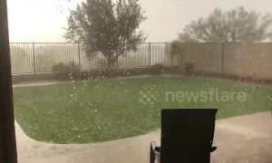 Storm brings pea-sized hail to Phoenix, Arizona suburb