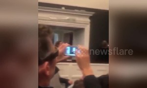 Is this Banksy filming his own Sotheby's shredding stunt?