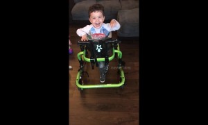 "Determined" toddler with cerebral palsy walks unaided for the first time