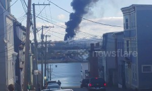 Thick plumes of smoke during 'major incident' at Canada oil refinery