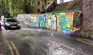 Massive flooding in east London
