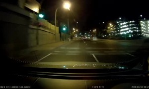 Meteor Falling Captured on Dash Cam
