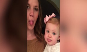 Cutest Baby Loves to Copy her Mom