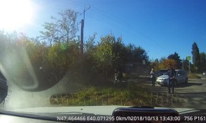 Car Avoids One Collision, Has Head on with a Pole