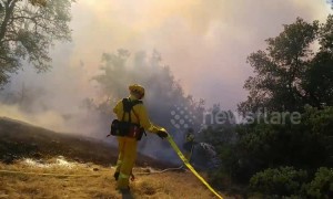 Firefighters battle 38-acre Masonic Fire